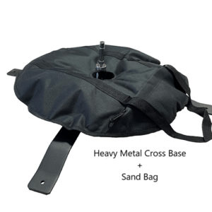 heavy-duty-metal-cross-base-with-sand-bag